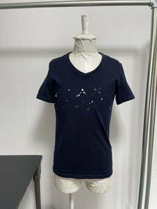 wjk ダブルジェーケー　ペイントVネックTシャツ カットソー　Mサイズ