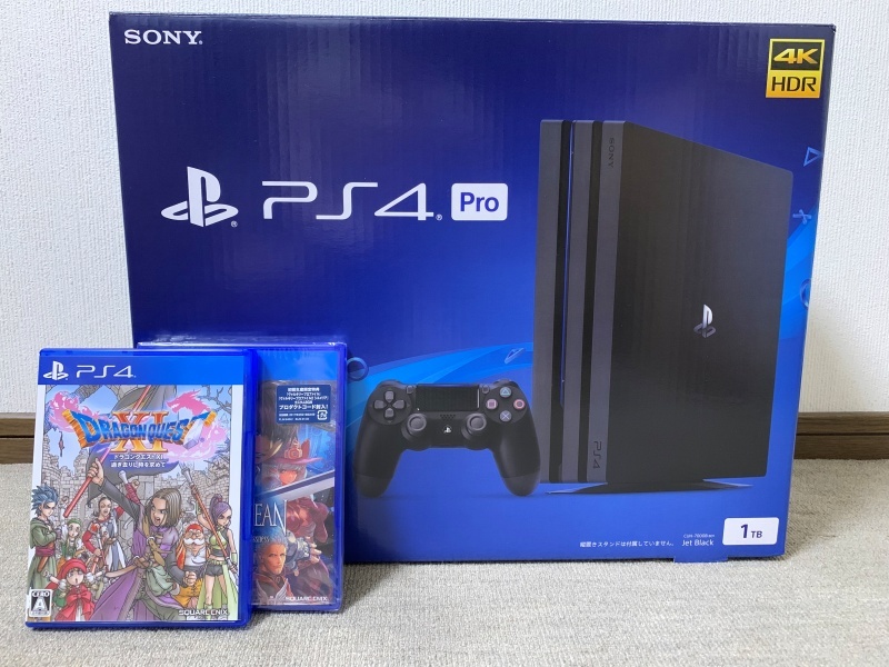 美品】SONY PS4 PlayStation4 Pro 1TB CUH-7000B ジェット・ブラック 
