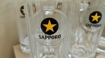 ★未使用 SAPPORO 黒ラベル 樽生 400型 ストレートジョッキ 6個セット 業務用 飲食 サッポロ ビアグラス ビールジョッキ 生中 中ジョッキ_画像3