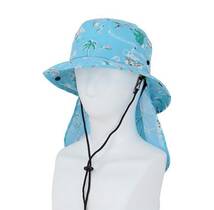 新品特価★OP キッズ 帽子 サーフハット 総柄 あご紐付き 紫外線対策_画像2