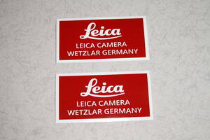 【　新品未使用　】Leica　切抜き文字ステッカー　赤 （転写式）2枚SET