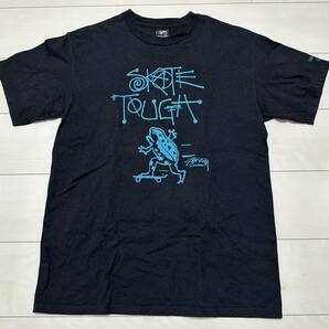 ステューシー tilt コラボ SKATE TOUGH Tee 黒 Mサイズ stussy 限定 古着 ボロ チャプト オープン記念