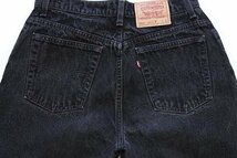 ★90s USA製 Levi'sリーバイス 551 ブラック デニムパンツ 14 LONG★オールド ジーンズ テーパード ハイウエスト ルーズ ワイド バギー_画像5