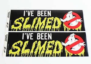 デッドストック★80s GHOSTBUSTERゴーストバスターズ SLIMED ステッカー 2枚セット★ビンテージ オールド デカール ムービー 映画 おばけ10