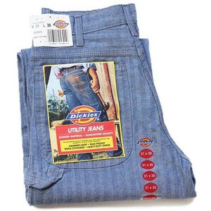 デッドストック★90s Dickiesディッキーズ HBT ヘリンボーンツイル ペインターパンツ w31 L30★オールド ビンテージ カーペンター ワーク