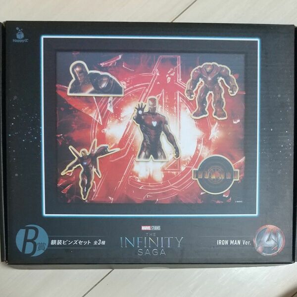 Happyくじ Infinity saga B賞 額装ピンズセット アイアンマンver.