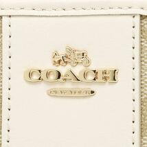 コーチ COACH ファスナー付長財布 F54630 ライトカーキ ホワイト_画像7