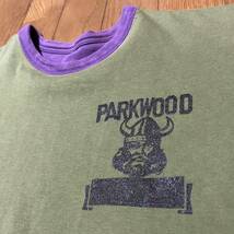 厚手M！ジョーマッコイBALL PARK 古着半袖リバーシブル Tシャツ 38サイズ PARKWOOD VIKINGS_画像5