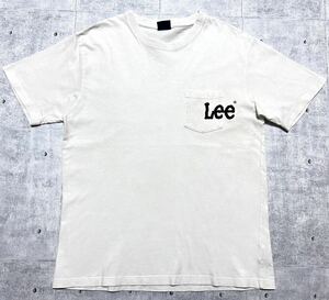 Lee Pocket T -Fink Deeped Print логотип с коротким рукавом экипаж шея Cotton Lee S/S Ранние 2726