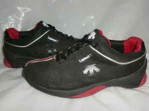 *DESCENTE walking shoes 23.5 `12 made Descente DRS-116BR walking shoes black / silver / red / white 