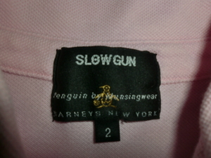 ★SLOW GUN×Penguin×BARNEYS NEW YORK トリプルネームポロシャツ 2 日本製スロウガン×ペンギン×バーニーズニューヨーク コラボポロ