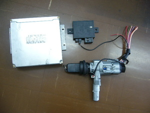 (^^♪ BENZ C36 エンジンECU イモビ 鍵３点セット 0225456332 0261204380 O52206071 1997年式 C36 AT車 E-202B36S