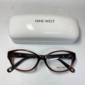 【新品未使用】NINE WEST ナインウェストNW5094AF 207 53□15 135 メガネ、ケース付き　サングラス　ブラウンフレーム　nw2308221