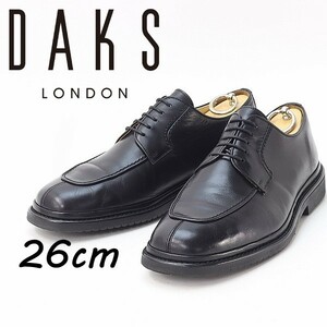 ◆DAKS ダックス レザー ビジネス シューズ 黒 ブラック 26cm