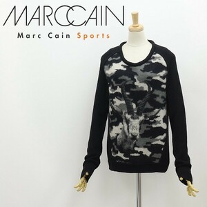 ◆MARC CAIN SPORTS マークケイン アルパカ＆モヘヤ混 迷彩 カモフラ×アニマル柄 切替 ニット セーター 4