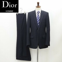◆Dior HOMME ディオール オム 2釦 セットアップ スーツ ダークネイビー 46_画像1