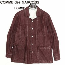 ◆COMME des GARCONS HOMME コムデギャルソンオム AD1997 リバーシブル ハマカラー ジャケット ボルドー_画像1