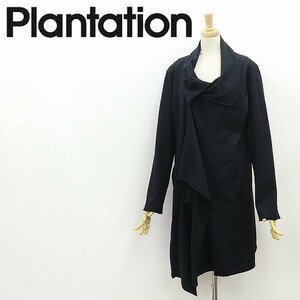 ◆Plantation プランテーション イッセイミヤケ ウール ロング カーディガン 黒 ブラック M