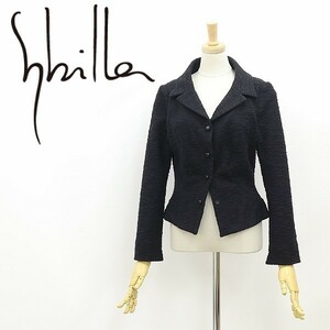 ◆Sybilla シビラ ストレッチ ツイード調 ジャケット 黒 ブラック M