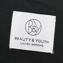 美品◆BEAUTY & YOUTH ビューティー＆ユース ユナイテッド アローズ チェック柄 2釦 スーツ セットアップ チャコールグレー 50/46_画像5