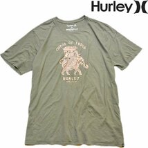 1点物◆ハーレーHURLEY象さんプリントTシャツ古着メンズXLレディースOKアメカジ90sストリート/スポーツブランド中古スケートオリーブ559330_画像1