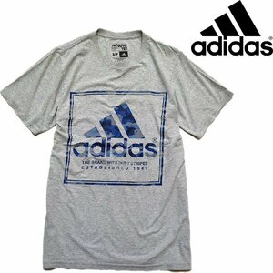 1点物◆アディダスadidas迷彩カモ柄プリントTシャツ古着メンズSMレディースOKアメカジ90sストリートスポーツ半袖ポロシャツ/グレー559530