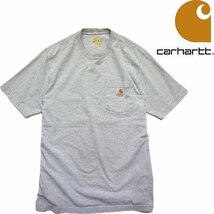 1点物◆カーハートCarharttポケットTシャツ古着メンズLレディースOKアメカジ90sストリート/スポーツMixワークブランド中古グレー丸首559610_画像1