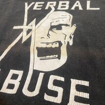 VERBAL ABUSE ・00's ヴィンテージ Tシャツ・black flag dead kennedys decendents misfits 80s US HARD CORE・KBD・パンク天国3・S_画像5