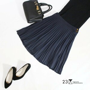  beautiful goods 23 district stock ) Onward . mountain # stylish spring summer knees under height soft pleat flair skirt small size 32 5 number 3 number gray navy navy blue 