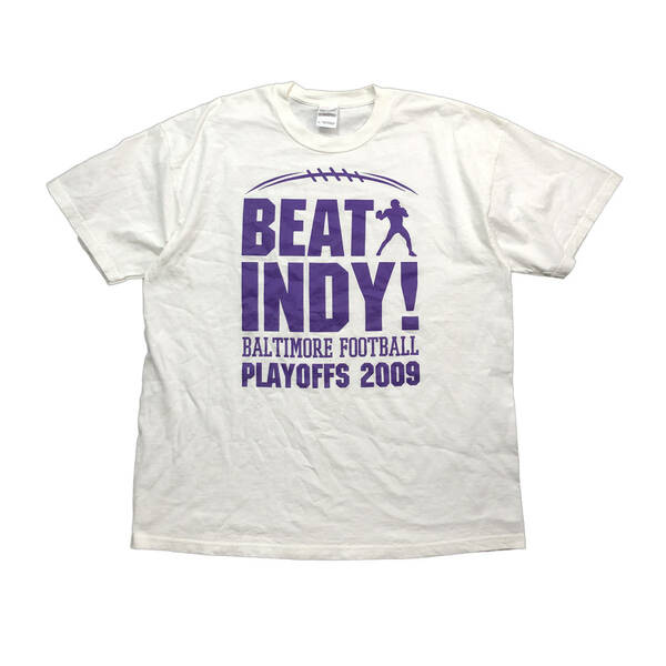 00S ヴィンテージ BEAT INDY インディアナポリス コルツ 2009年 フットボール Tシャツ メンズXL 大きいサイズ 古着 BA2282