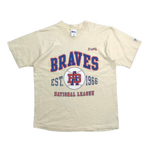 90S USA製 1997年 MLB アトランタ ブレーブス メジャーリーグ 野球 チームロゴ Tシャツ メンズXL シングルステッチ ヴィンテージ BA2365