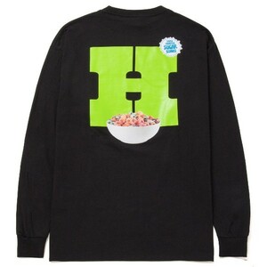 HUF*ハフ*US:XXL[CEREAL KILLER]ブラック/バックプリント長袖Tシャツ