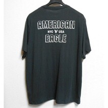 AE*アメリカンイーグル/US:XXL/ダークグレー/バックプリントロゴ半袖Tシャツ_画像5