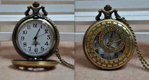 [ free shipping ] pocket watch antique geometrical pattern old fee character cosplay properties present .. goods .. festival .. class festival .