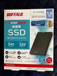 BUFFALO 外付けSSD 1TB SSD-PG1.0U3-BC