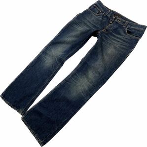 Nudie Jeans ☆ 着回し抜群◎ ブーツカット ジーンズ ローライズ デニムパンツ ブルー W34 大人カジュアル ヌーディージーンズ■Ja6406