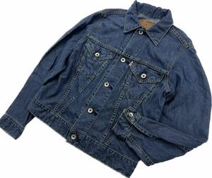 LEVIS ☆ 春秋 ソフトジーンズ デニム ジャケット 柔らか素材◎ ブルー M アメカジ 大人カジュアル ストリート 古着 リーバイス■FF135