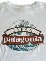 ★★★vintage 白タグ us製 patagonia パタゴニア 北斎WAVE&富士山 JAPAN 限定Tシャツ S 白★★★_画像1