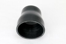 送料350円 60mm-80mm 異径ストレート 強化シリコンホース 4層 ブラック 黒 4プライ インテークホース ラジエーター ヒーター 60Φ-80Φ_画像3