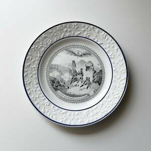  прекрасный товар Франция античный Choisy le roishowa Zeal lower / *NAPOLEON~ прекрасный relief plate no8