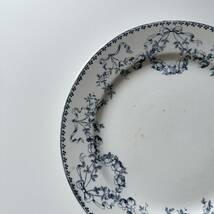 美品　フランス　アンティーク　Sarreguemines サルグミンヌ 　/ “MOZART” 可憐なリボンリースの平皿プレート_画像5