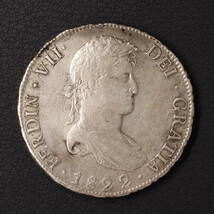 KM#84/スペイン領ボリビア 8レアル大型銀貨（1822）フェルナンド7世[E1995]コイン_画像1