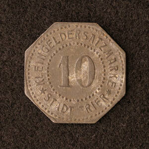 【金属製ノートゲルド】ドイツ トリール 10ペニヒ亜鉛貨（1917）[E2343]コイン