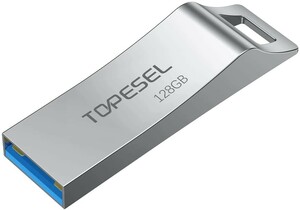 USBメモリ128GB USB3.0 TOPESEL フラッシュドライブ 小型 防水 防塵 耐衝撃 USBフラッシュメモリ 金属ボディ データ高速転送