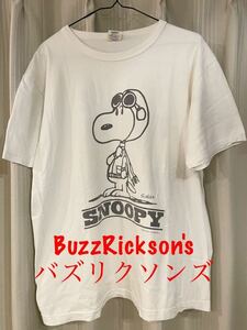 BuzzRickson's×PEANUTS コラボ　バズリクソンズ　スヌーピー Tシャツ XL アイボリー USA製 東洋エンタープライズ