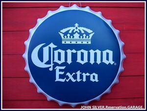 [ Corona beer ] extra /corona/extra/ bottle cap /../ tin plate / signboard 