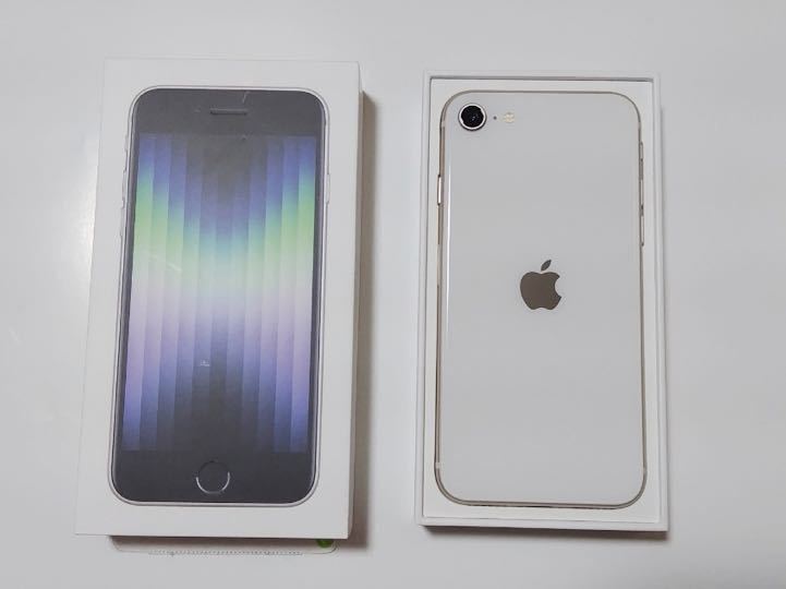 ほぼ未使用】iPhone SE 第3世代128GB スターライト白SIMフリー| JChere