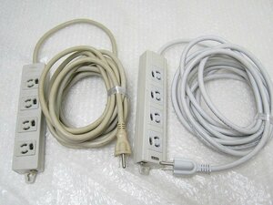 PK11987S★National他★電源タップ 延長コード アース付★2本セット★動作品★