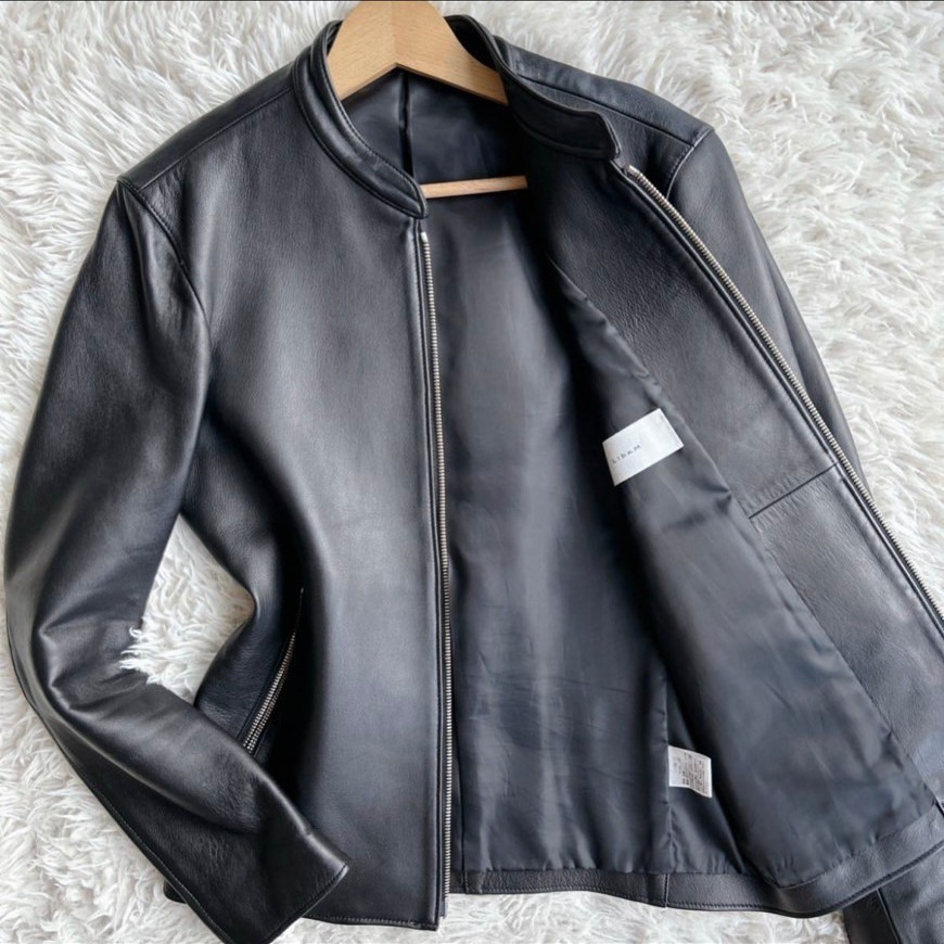 ヤフオク! -「ラムレザーシングルライダース」(メンズファッション) の
