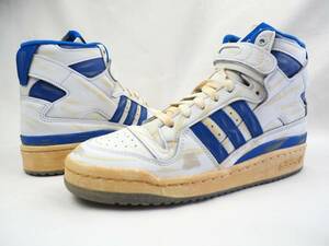 貴重！送料1040円～新品/定価2.8万/adidas Originals/アディダス/ビンテージ加工・上質レザー/FORUM 84 HI AEC◆フォーラム84ハイAEC◆27